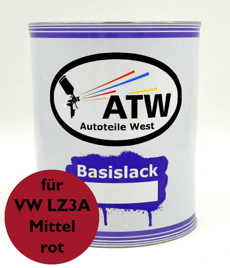 Autolack für VW LZ3A Mittelrot